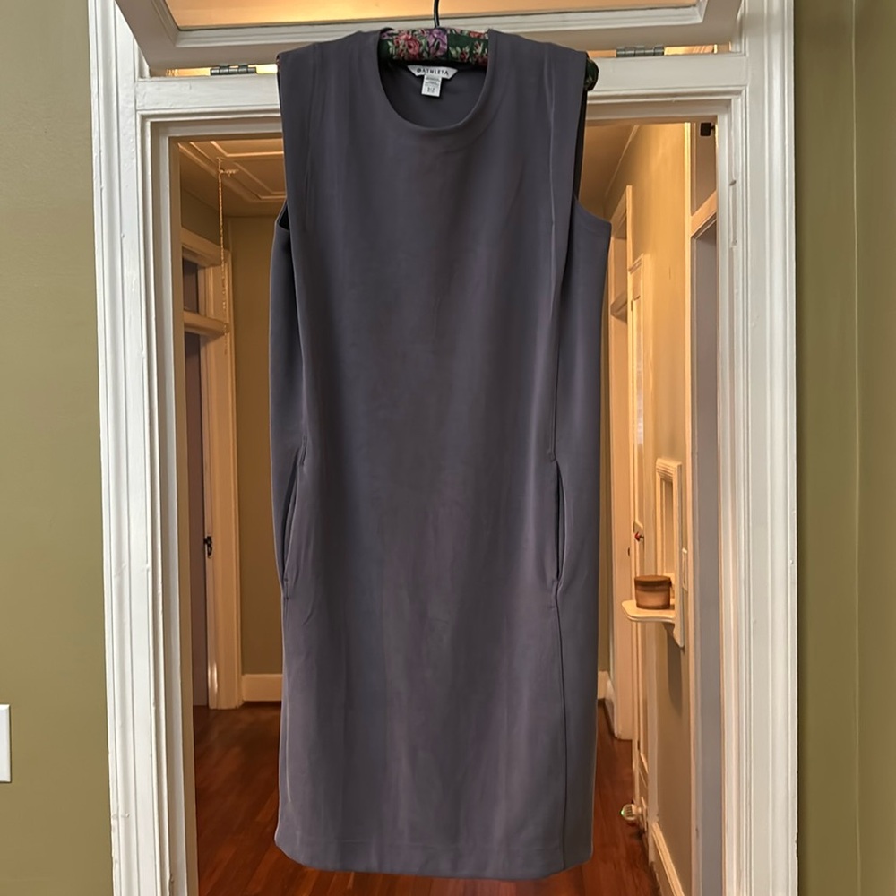 NWOT Althea grayish purple small dress. POCKETS. Fabulous material. So soft.